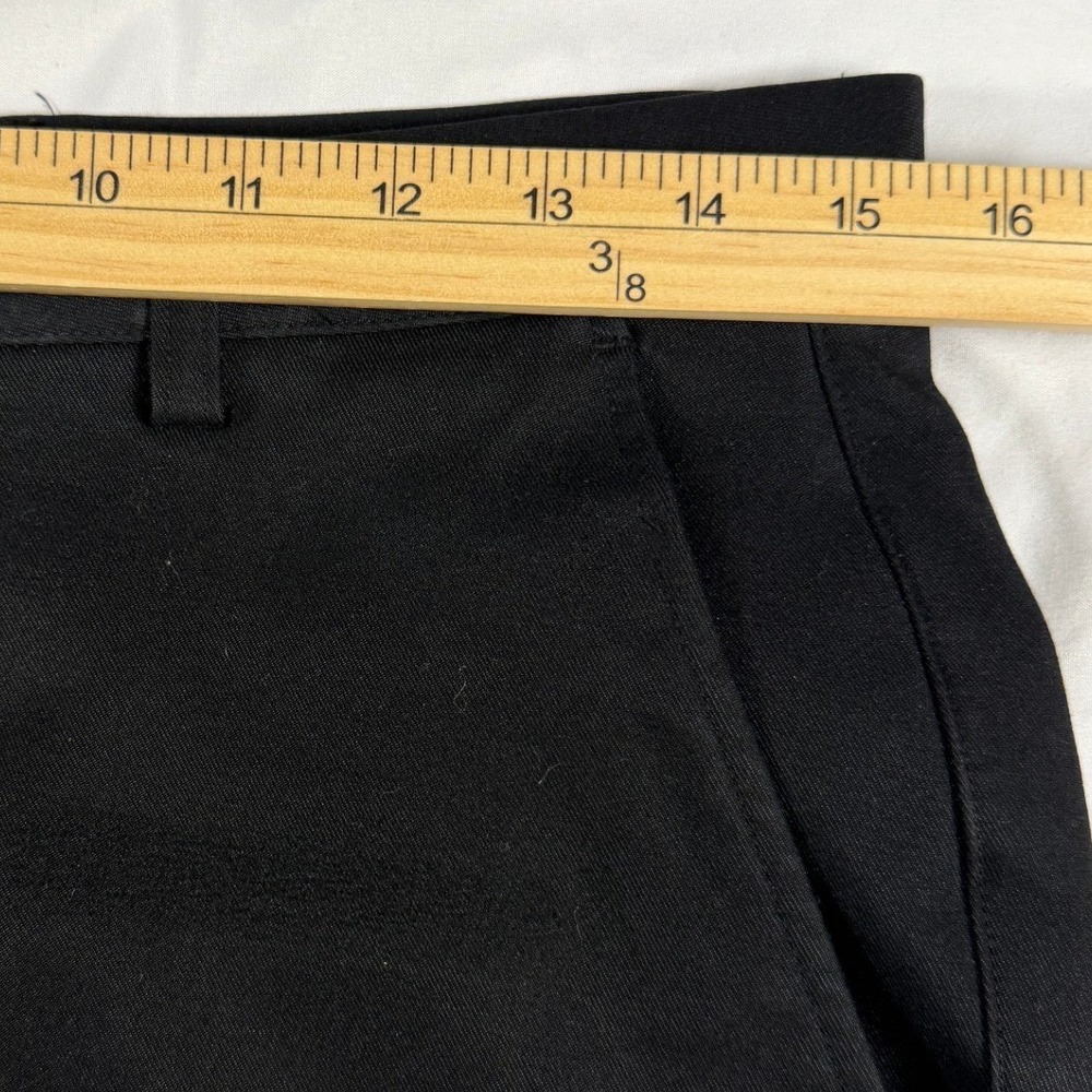 Oobe Mens Flat Front Chino Pants Black Straight Leg Trousers 30/32 - Picture 2 of 6